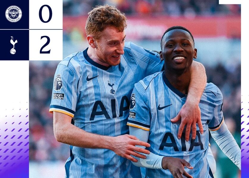 토트넘, 브렌트포드 2-0 완파… 손흥민 1골 1도움 맹활약