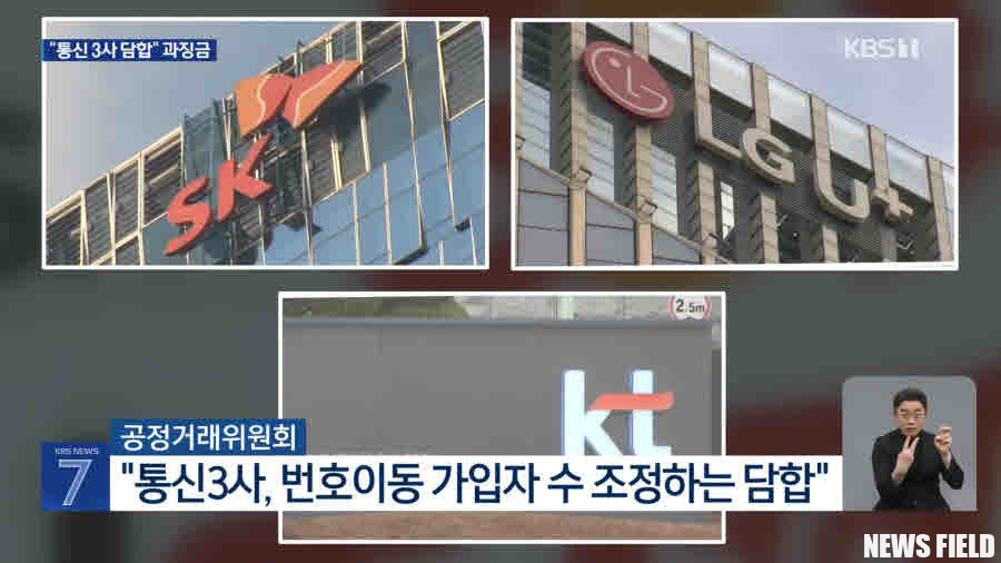 공정거래위원회는 번호이동 담합 혐의로 이동통신 3사에 총 963억 원의 과징금을 최종 부과했으며, 특히 SK텔레콤이 가장 많은 액수를 기록했다. 이러한 제재와 함께 단통법 폐지, 갤럭시 신작 출시 등이 맞물려 7월 이동통신 시장은 사상 유례없는 경쟁 격전지로 변모할 전망이다. 사진=KBS 캡처.