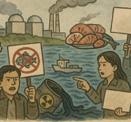 환경운동연합은 일본 정부의 수산물 수입규제 해제 요청에 대해 국민 건강권 수호를 강조하며, 후쿠시마 오염수 투기 중단 및 국제적 대응을 촉구했다. 이들은 일본산 식품에서 지속적으로 방사성 물질이 검출되는 현실을 근거로 수입금지 조치 유지의 필요성을 역설했다. 사진=쳇GPT