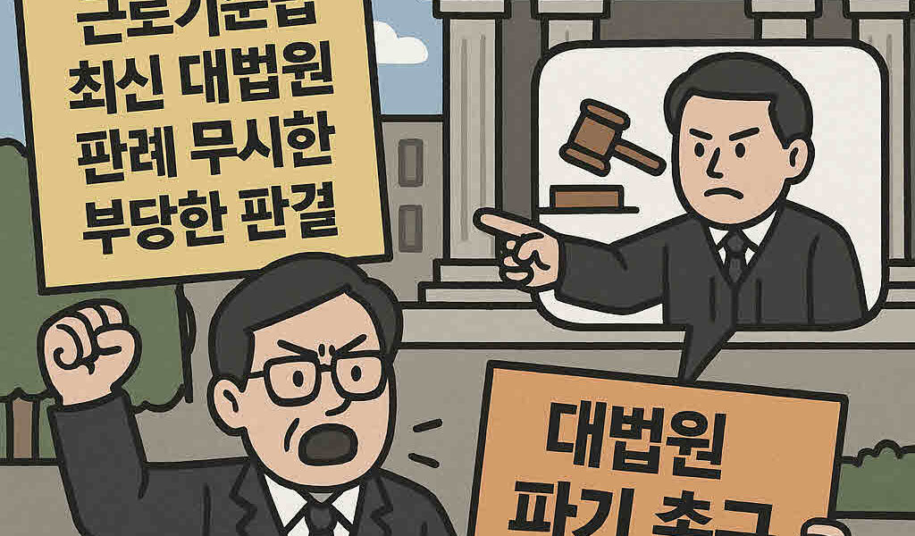 전국교수노동조합은 해당 논평에서 대전고법이 근로기준법 제94조와 최신 대법원 판례를 무시하고 노-사 관계의 균형을 깬 판결을 내렸다고 주장했다. 사진=쳇GPT