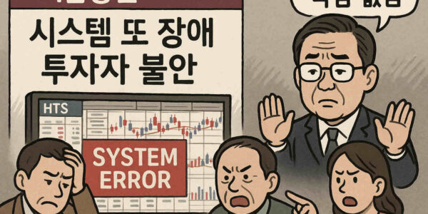 키움증권 HTS에서 지난 4월 대규모 시스템 장애 사태 이후 또 다시 오류가 다시 발생해 투자자들의 불안감이 고조되고 있다. 키움증권 측은 여전히 시스템 문제에 대한 책임을 회피하고 있어 투자자들의 불만을 사고 있다. 사진=쳇GPT