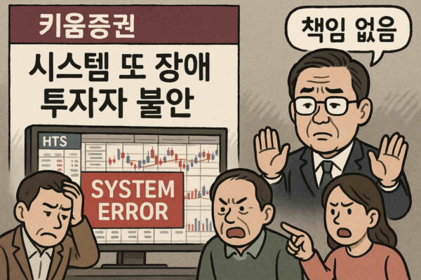키움증권 HTS에서 지난 4월 대규모 시스템 장애 사태 이후 또 다시 오류가 다시 발생해 투자자들의 불안감이 고조되고 있다. 키움증권 측은 여전히 시스템 문제에 대한 책임을 회피하고 있어 투자자들의 불만을 사고 있다. 사진=쳇GPT