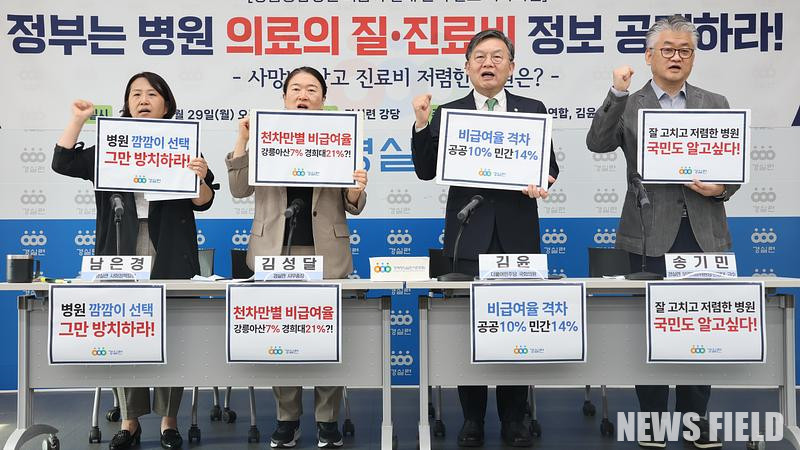 경실련과 김윤 의원(더불어민주당)이 9월 29일 오전 10시 경실련 강당에서 상급종합병원의 비급여 실태 분석 결과를 발표하고, 정부에 비급여 및 의료의 질 정보 공개를 촉구하는 기자회견을 개최했다.