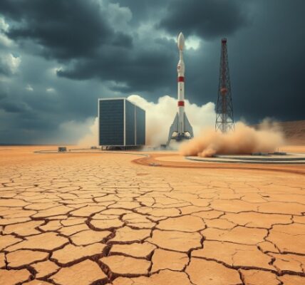 '우주군사화와 로켓 발사를 반대하는 사람들'은 성명서를 통해 AI 및 우주 산업이 물 고갈, 환경 오염, 그리고 민주주의 위협을 초래하고 있다며 강력한 규제를 촉구했다. 이들은 화려한 첨단 기술의 이면에 숨겨진 환경 파괴와 군사적 감시 문제를 지적하며, 기술 발전이 모든 생명과 민주주의를 위하는 방향으로 이루어져야 한다고 강조했다. © AI이미지