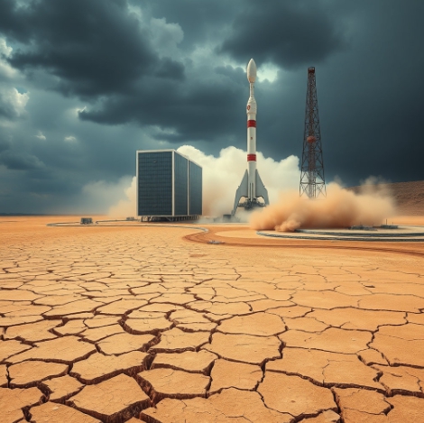 '우주군사화와 로켓 발사를 반대하는 사람들'은 성명서를 통해 AI 및 우주 산업이 물 고갈, 환경 오염, 그리고 민주주의 위협을 초래하고 있다며 강력한 규제를 촉구했다. 이들은 화려한 첨단 기술의 이면에 숨겨진 환경 파괴와 군사적 감시 문제를 지적하며, 기술 발전이 모든 생명과 민주주의를 위하는 방향으로 이루어져야 한다고 강조했다. © AI이미지