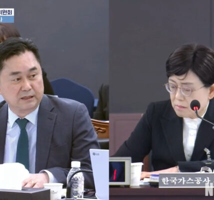 김종민 의원이 국회 산업통상자원중소벤처기업위원회 공공기관 국정감사에서 수소발전 인프라 구축의 시급성을 지적하고 있다.