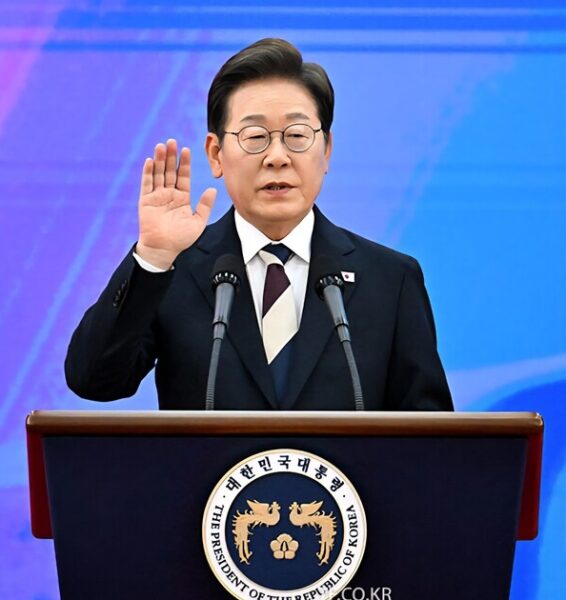 이재명 대통령 취임선서[사진=국회사진기자단 사진 캡처]