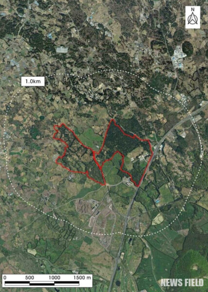 한화그룹이 제주시 애월읍 상가리 일대에 계획중인 애월포레스트 관광단지 개발사업 계획지구 위치도. (사진=애월포레스트 관광단지 조성사업 전략환경영향평가 발췌)