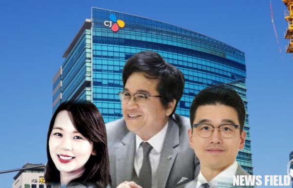 이재현 CJ그룹 회장. (오른쪽)이선호 CJ제일제당 본부장, (왼쪽) 이경후 CJ ENM 전략본부장