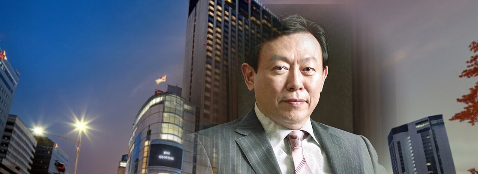 서울 중구에 위치한 롯데호텔 서울 전경 및 신동빈 롯데그룹 회장.