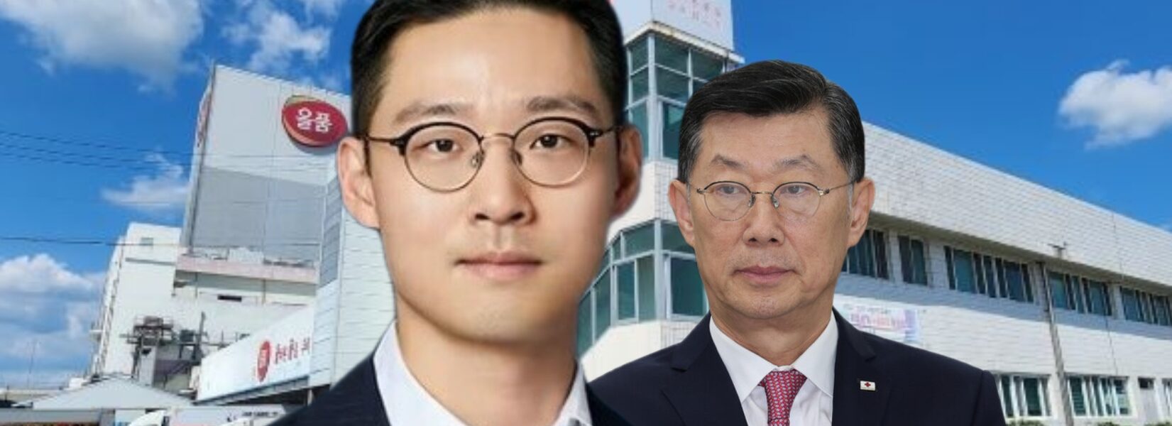 (오)김홍국 하림그룹 회장의 장남인 (왼)김준영 팬오션 상무. 올품 상주공장 전경.