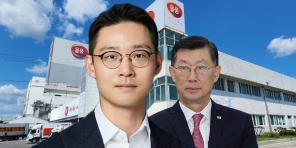 (오)김홍국 하림그룹 회장의 장남인 (왼)김준영 팬오션 상무. 올품 상주공장 전경.