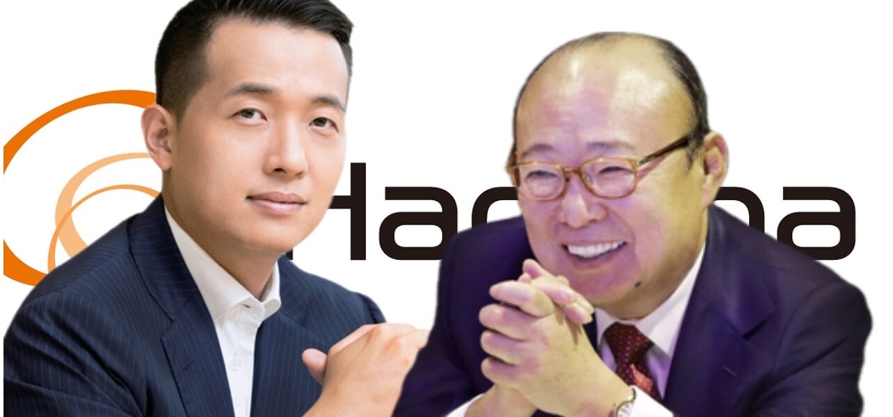 한화그룹 김승연 회장(오른쪽)과 장남 김동관 부회장(한화솔루션 대표이사). 사진=한화그룹, 그래픽=뉴스필드