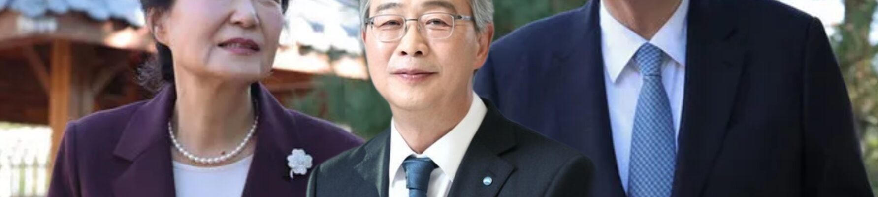 임종룡 우리금융지주 회장(가운데)와 박근혜, 윤석열 전 대통령. (출처=우리금융, 대통령실 제공)