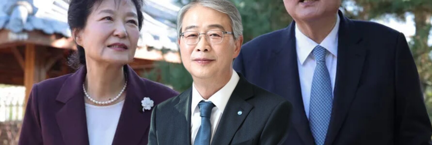 임종룡 우리금융지주 회장(가운데)와 박근혜, 윤석열 전 대통령. (출처=우리금융, 대통령실 제공)