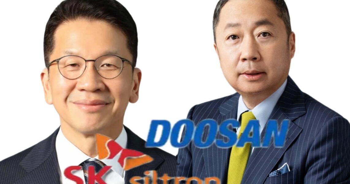 (왼)최창원 SK수펙스추구협의회 의장과 (오)박정원 두산그룹 회장. 사진=각사 제공, 그래픽=뉴스필드