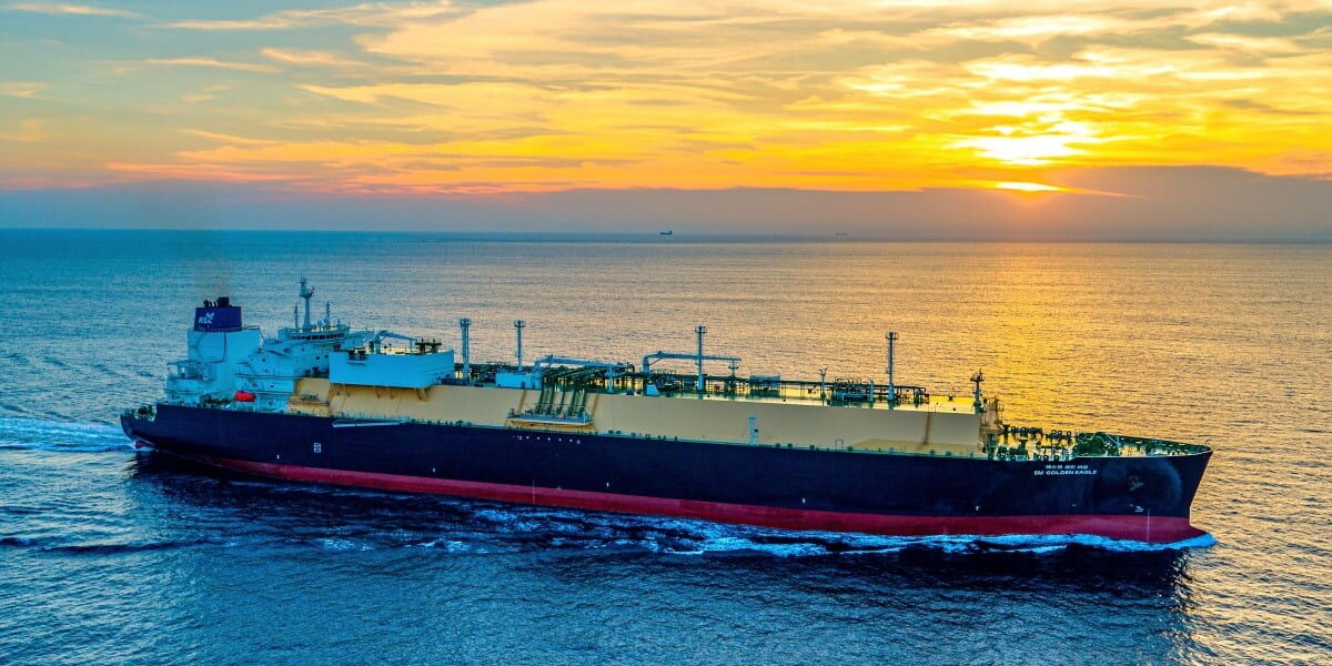 대한해운엘엔지(대한해운 자회사) LNG 운반선 에스엠 골든이글(SM GOLDEN EAGLE)호. 사진=SM그룹 제공