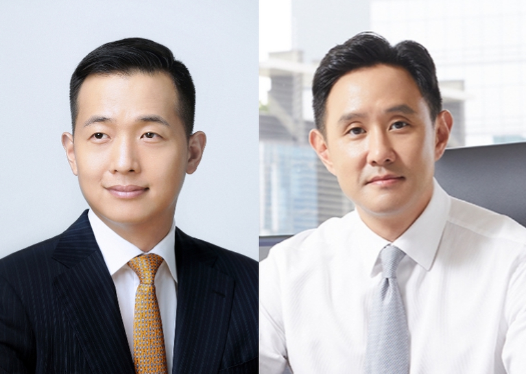 김동관 한화그룹 부회장(좌)과 최윤범 고려아연 회장(우). 사진=각사 제공.