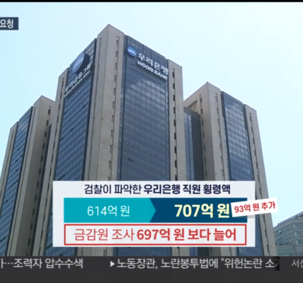 검찰이 최종 파악한 우리은행 직원의 횡령액은 707억원으로, 당초 614억원에서 보완수사로 93억원이 더해졌다. 금융감독원 조사(697억원)보다도 많다. (사진=연합뉴스TV 캡처)