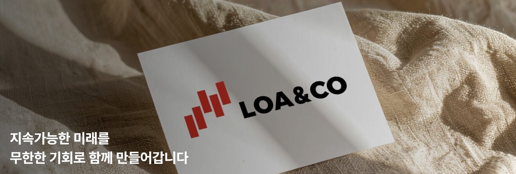 로아앤코홀딩스(LOA&CO) 공식 홈페이지 메인 화면. (출처: 로아앤코홀딩스 홈페이지 캡처)