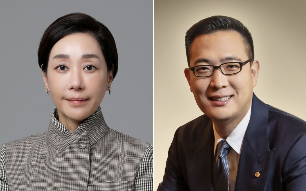 구지은 그래핀스퀘어 기타비상무이사(전 아워홈 부회장·왼쪽)와 김동선 한화M&S 미래전략총괄 사장. (출처=아워홈·한화M&S)
