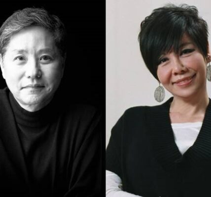담철곤 오리온그룹 회장(왼쪽)과 이화경 오리온그룹 부회장. 사진=오리온 제공