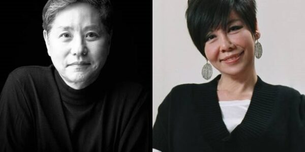 담철곤 오리온그룹 회장(왼쪽)과 이화경 오리온그룹 부회장. 사진=오리온 제공