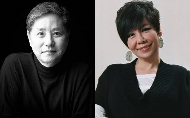 담철곤 오리온그룹 회장(왼쪽)과 이화경 오리온그룹 부회장. 사진=오리온 제공